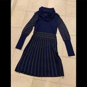 NWT BCBG Maxazaria Navy Striped Dress Size Small